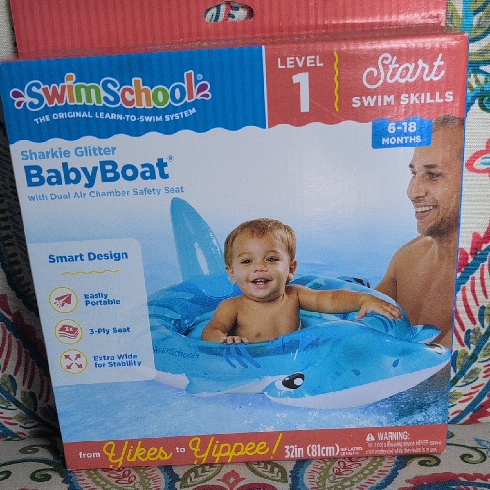 SwimSchool Sharkie Glitter Baby Boat